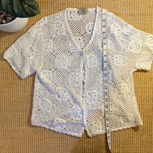 White, Crochet vintage shrug